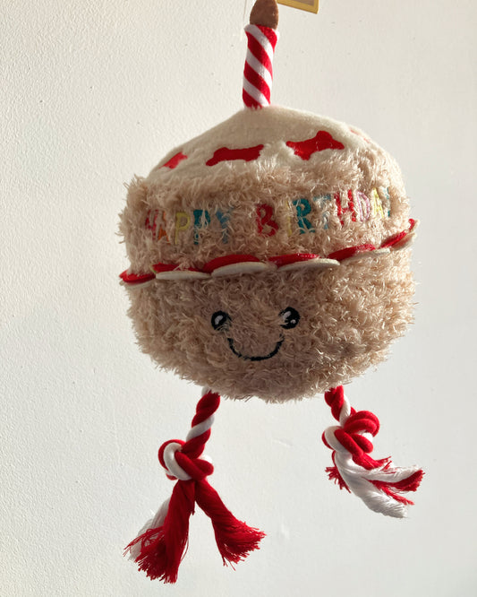 House of Paws Birthday Cake Plush and Rope Toy