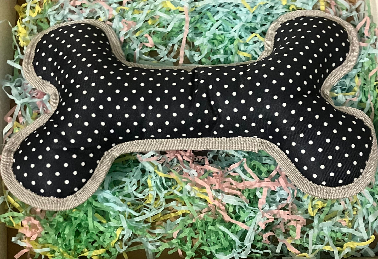 Soho pet collection daisy and polka dot toy bone